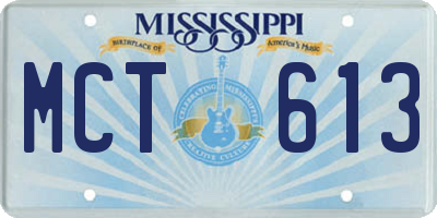 MS license plate MCT613