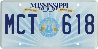 MS license plate MCT618