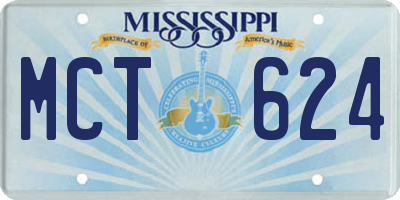 MS license plate MCT624