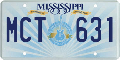 MS license plate MCT631