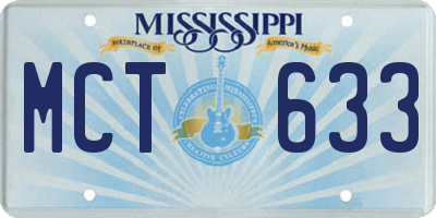 MS license plate MCT633