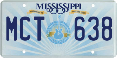MS license plate MCT638
