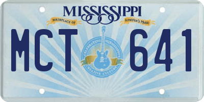 MS license plate MCT641