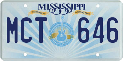 MS license plate MCT646