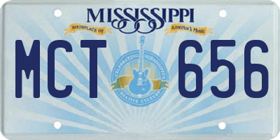 MS license plate MCT656