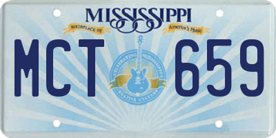 MS license plate MCT659