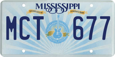MS license plate MCT677