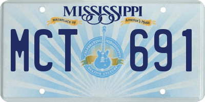 MS license plate MCT691