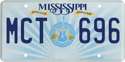 MS license plate MCT696