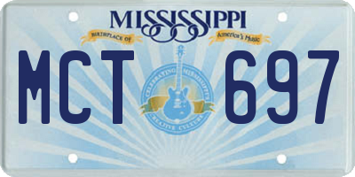 MS license plate MCT697