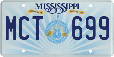 MS license plate MCT699