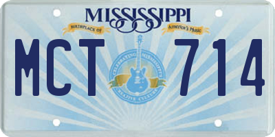 MS license plate MCT714