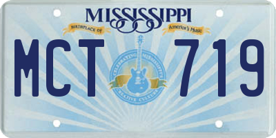 MS license plate MCT719