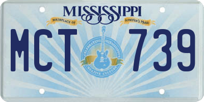 MS license plate MCT739