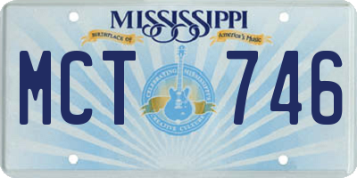 MS license plate MCT746