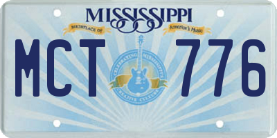 MS license plate MCT776