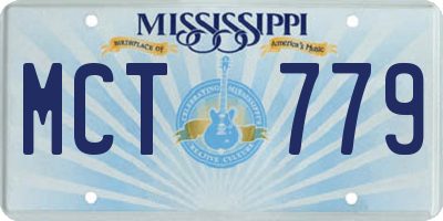 MS license plate MCT779