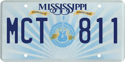 MS license plate MCT811
