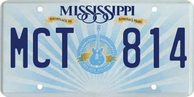 MS license plate MCT814