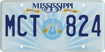 MS license plate MCT824
