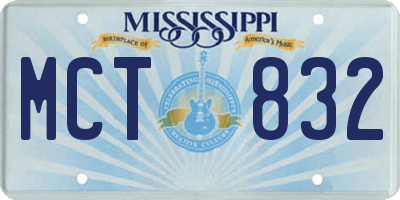 MS license plate MCT832