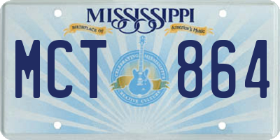 MS license plate MCT864
