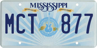 MS license plate MCT877
