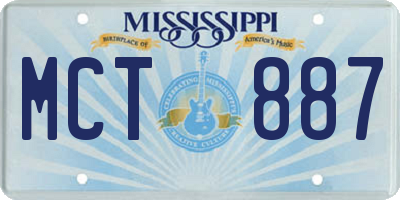 MS license plate MCT887