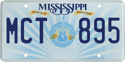 MS license plate MCT895