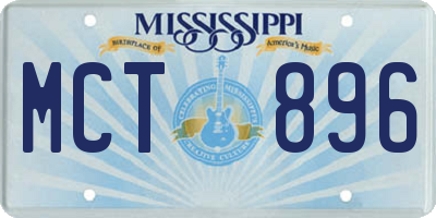 MS license plate MCT896