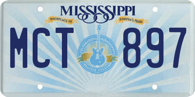 MS license plate MCT897