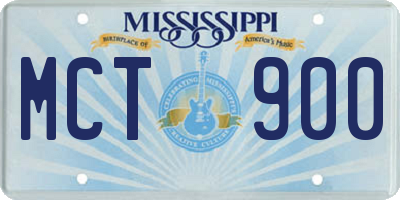 MS license plate MCT900