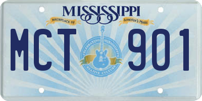 MS license plate MCT901