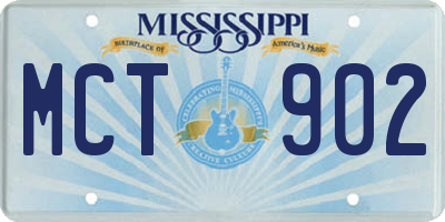 MS license plate MCT902