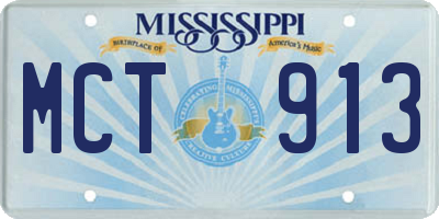 MS license plate MCT913