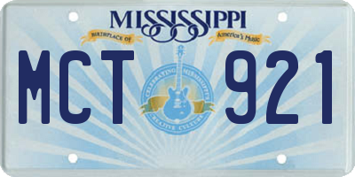 MS license plate MCT921