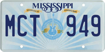 MS license plate MCT949
