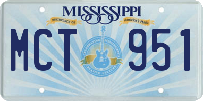 MS license plate MCT951