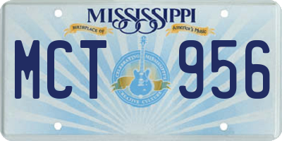 MS license plate MCT956