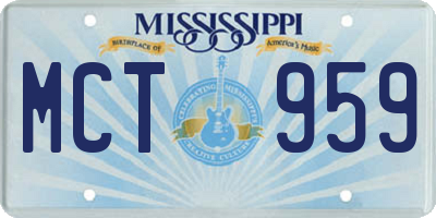 MS license plate MCT959