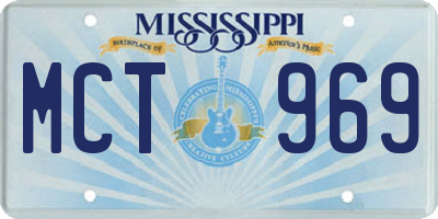 MS license plate MCT969