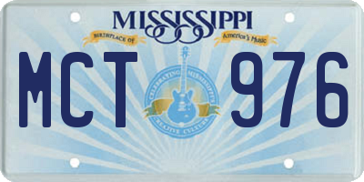 MS license plate MCT976