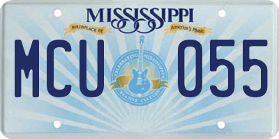 MS license plate MCU055