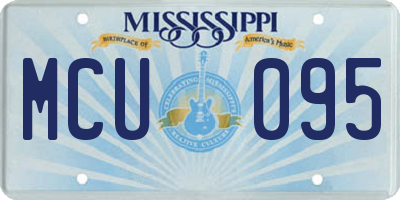 MS license plate MCU095