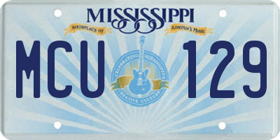 MS license plate MCU129