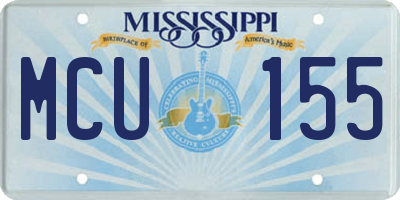 MS license plate MCU155