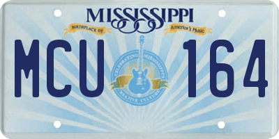 MS license plate MCU164