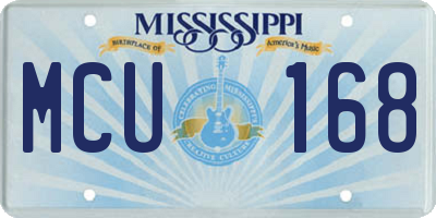 MS license plate MCU168
