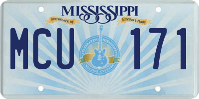 MS license plate MCU171