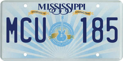 MS license plate MCU185